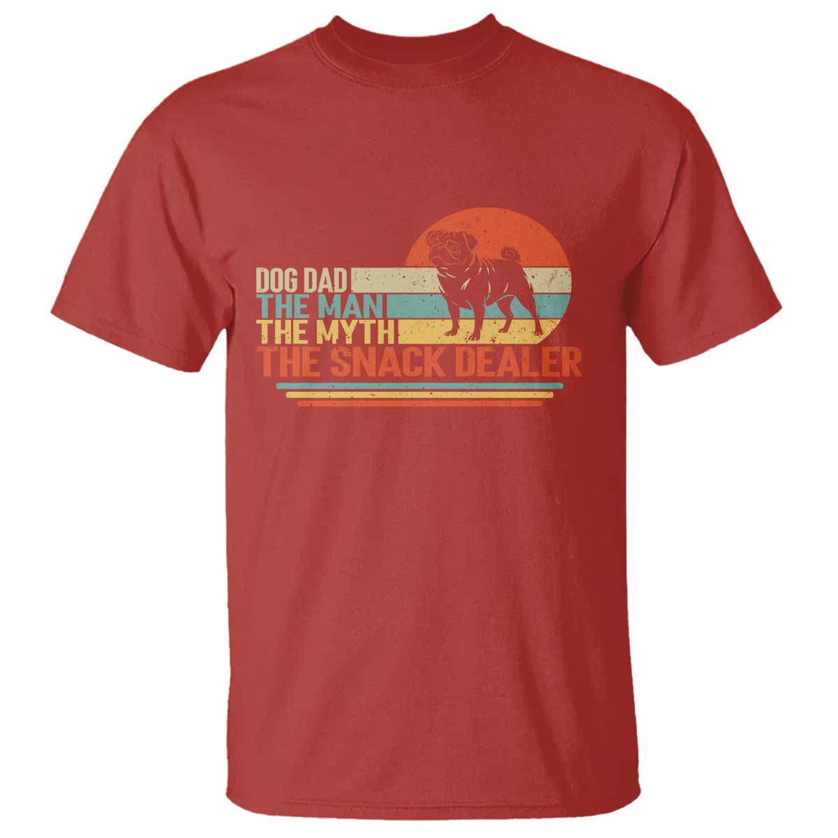 Vintage Dog Dad T Shirt The Man The Myth The Snack Dealer TS12 Red Print Your Wear