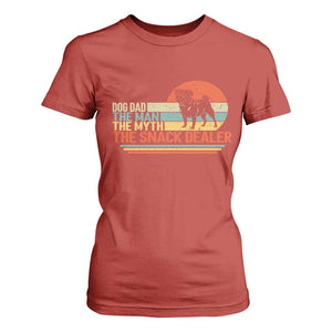 Vintage Dog Dad T Shirt For Women The Man The Myth The Snack Dealer TS12 Red Print Your Wear