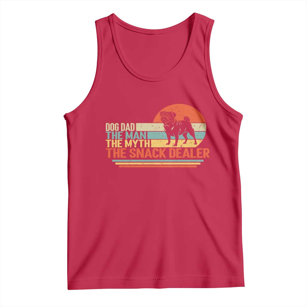 Vintage Dog Dad Tank Top The Man The Myth The Snack Dealer TS12 Red Print Your Wear