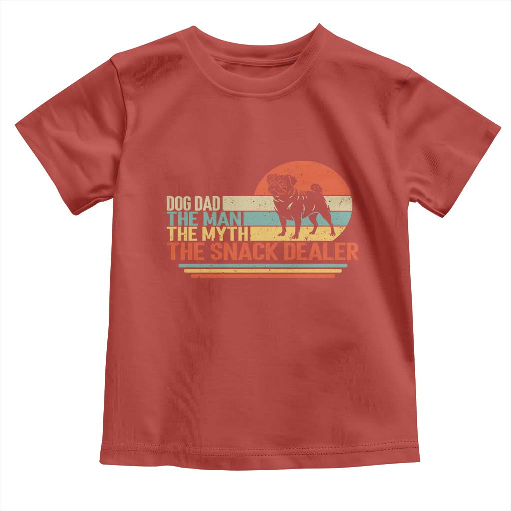Vintage Dog Dad Toddler T Shirt The Man The Myth The Snack Dealer TS12 Red Print Your Wear