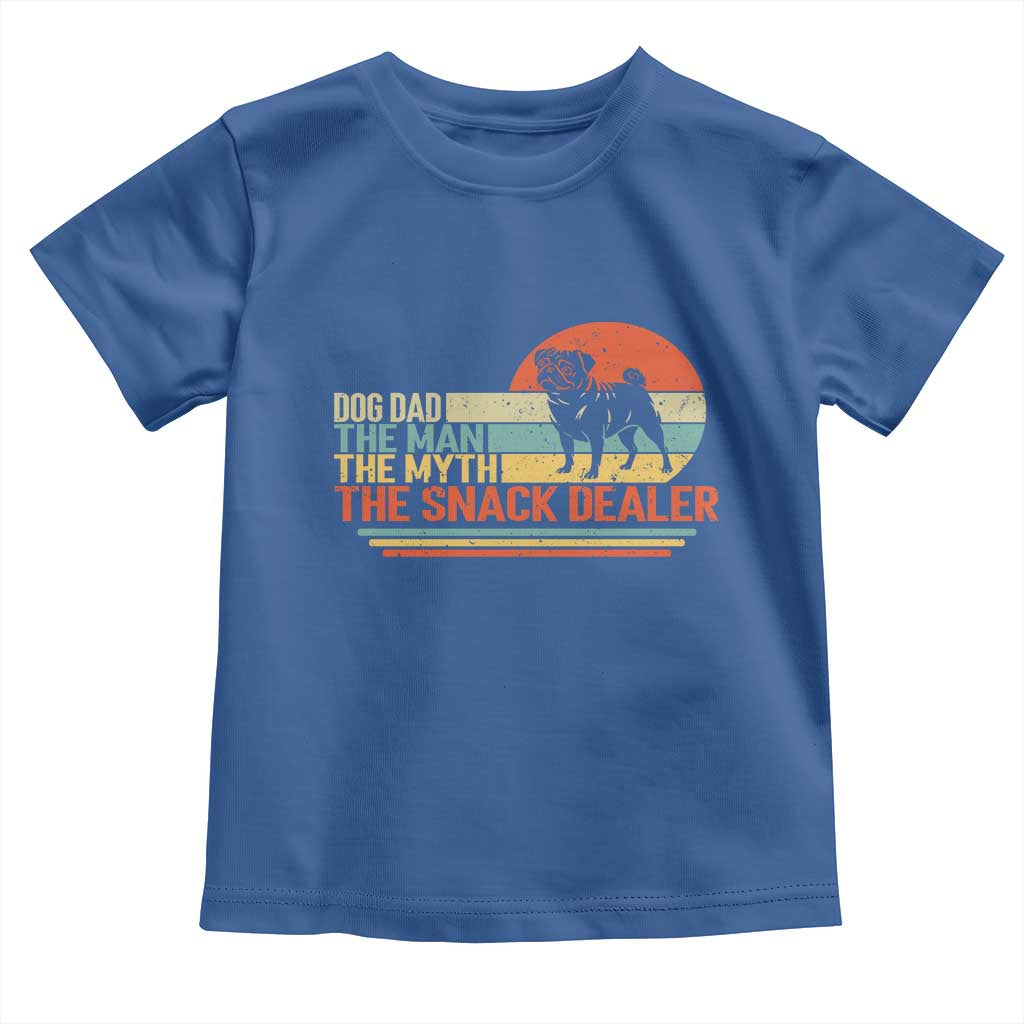Vintage Dog Dad Toddler T Shirt The Man The Myth The Snack Dealer TS12 Royal Blue Print Your Wear