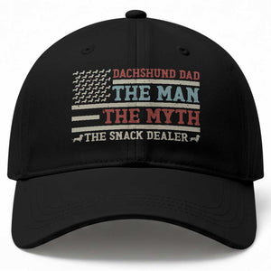 American Flag Dachshund Dad Baseball Cap The Man The Myth The Snack Dealer TS12 Print Your Wear