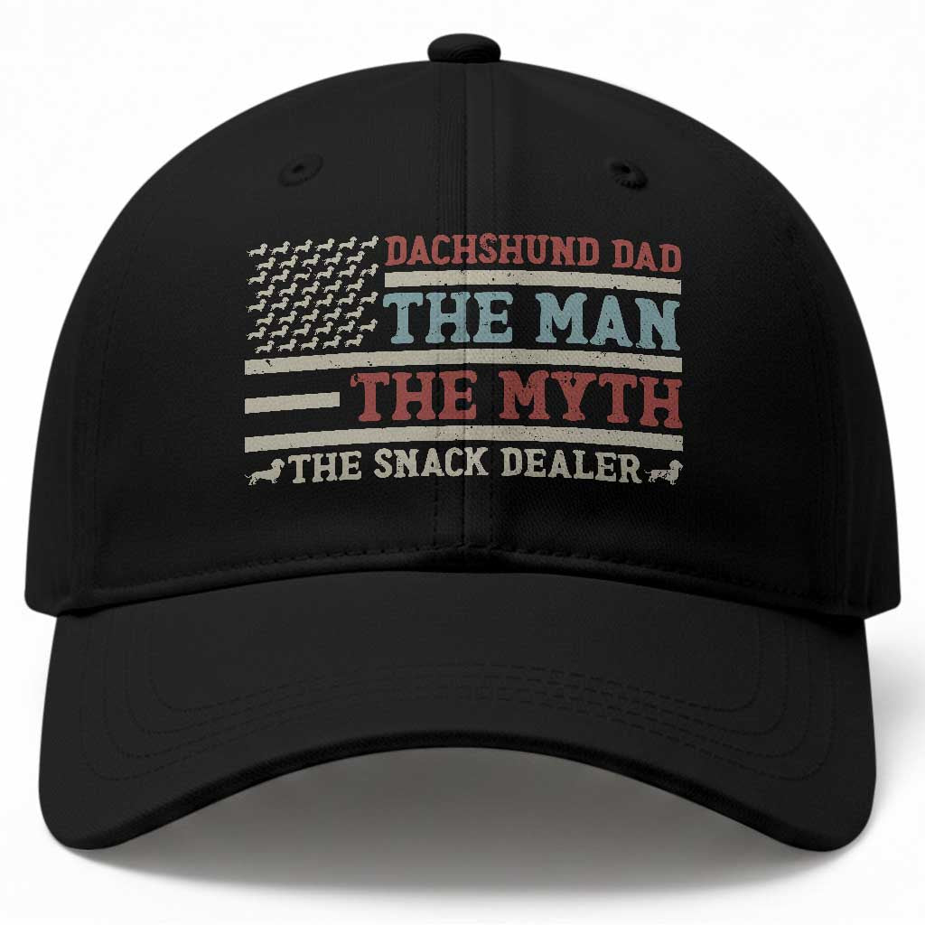 American Flag Dachshund Dad Baseball Cap The Man The Myth The Snack Dealer TS12 Print Your Wear