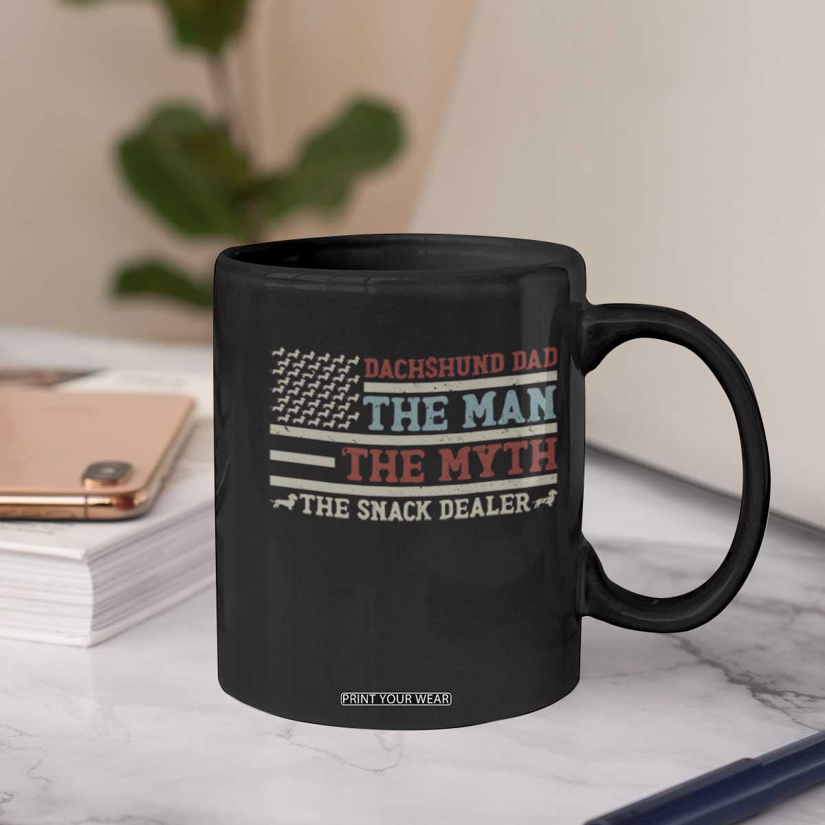 American Flag Dachshund Dad Coffee Mug The Man The Myth The Snack Dealer TS12 Print Your Wear