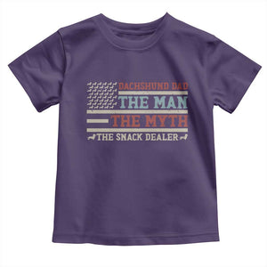 American Flag Dachshund Dad Toddler T Shirt The Man The Myth The Snack Dealer TS12 Purple Print Your Wear