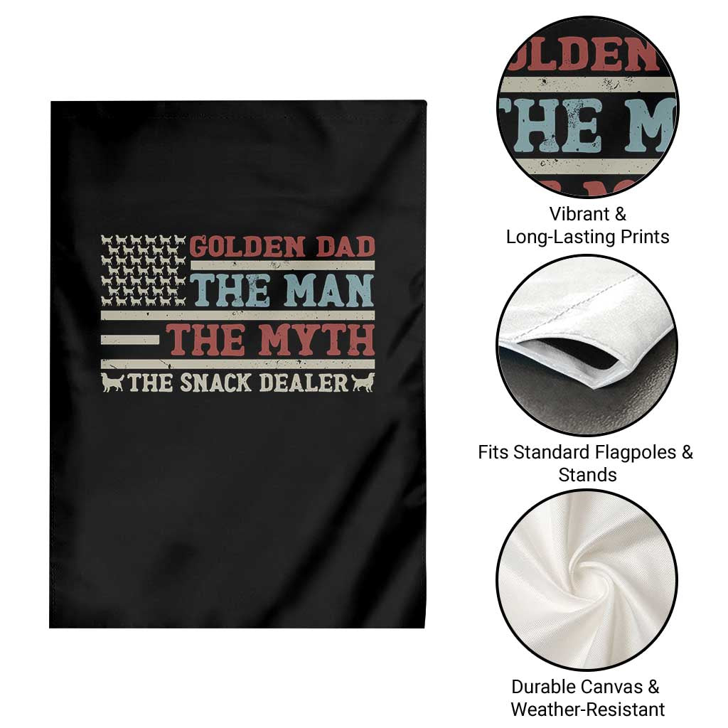 Vintage Golden Retriever Dad Garden Flag The Man The Myth The Snack Dealer TS12 Print Your Wear