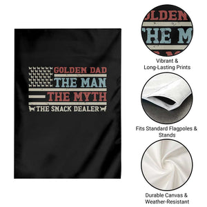 Vintage Golden Retriever Dad Garden Flag The Man The Myth The Snack Dealer TS12 Print Your Wear