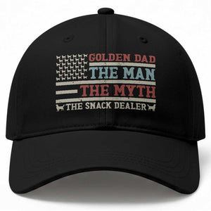Vintage Golden Retriever Dad Baseball Cap The Man The Myth The Snack Dealer TS12 Print Your Wear