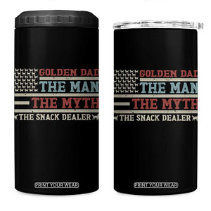 Vintage Golden Retriever Dad 4 in 1 Can Cooler Tumbler The Man The Myth The Snack Dealer TS12 One Size: 16 oz Black Print Your Wear