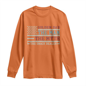 Vintage Golden Retriever Dad Long Sleeve Shirt The Man The Myth The Snack Dealer TS12 Orange Print Your Wear