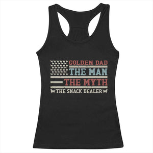 Vintage Golden Retriever Dad Racerback Tank Top The Man The Myth The Snack Dealer TS12 Black Print Your Wear
