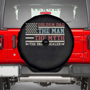 Vintage Golden Retriever Dad Spare Tire Cover The Man The Myth The Snack Dealer TS12 Black Print Your Wear