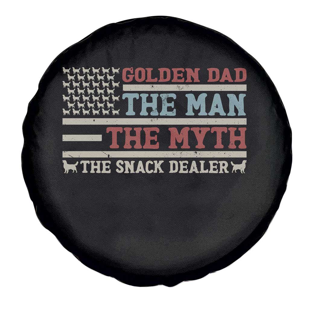 Vintage Golden Retriever Dad Spare Tire Cover The Man The Myth The Snack Dealer TS12 Print Your Wear