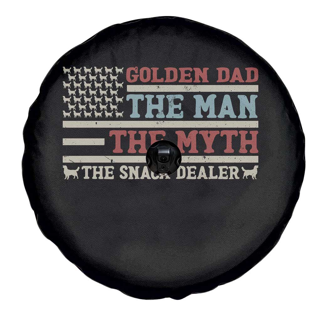 Vintage Golden Retriever Dad Spare Tire Cover The Man The Myth The Snack Dealer TS12 Print Your Wear