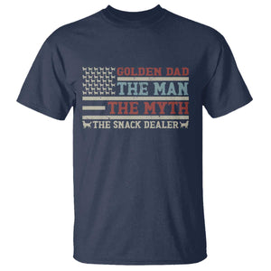 Vintage Golden Retriever Dad T Shirt The Man The Myth The Snack Dealer TS12 Navy Print Your Wear