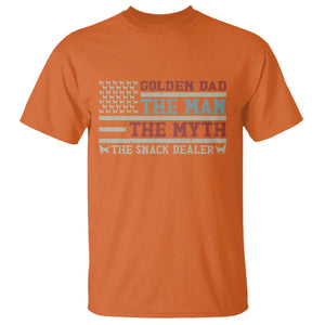 Vintage Golden Retriever Dad T Shirt The Man The Myth The Snack Dealer TS12 Orange Print Your Wear