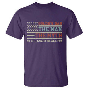 Vintage Golden Retriever Dad T Shirt The Man The Myth The Snack Dealer TS12 Purple Print Your Wear