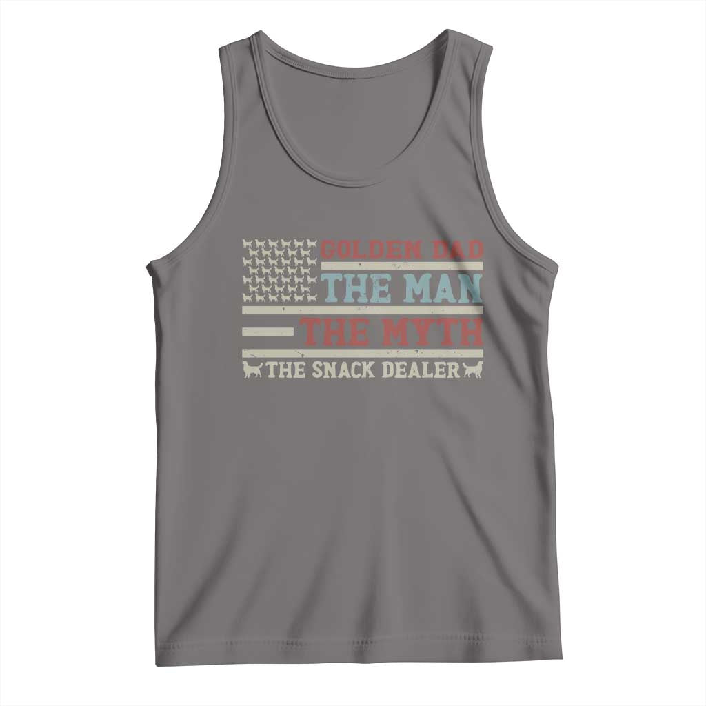 Vintage Golden Retriever Dad Tank Top The Man The Myth The Snack Dealer TS12 Deep Heather Print Your Wear