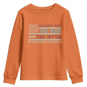 Vintage Golden Retriever Dad Youth Sweatshirt The Man The Myth The Snack Dealer TS12 Orange Print Your Wear