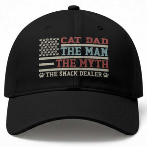Vintage USA Cat Dad Baseball Cap The Man The Myth The Snack Dealer TS12 Print Your Wear