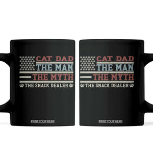 Vintage USA Cat Dad Coffee Mug The Man The Myth The Snack Dealer TS12 Black Print Your Wear