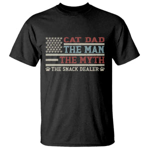 Vintage USA Cat Dad T Shirt The Man The Myth The Snack Dealer TS12 Black Print Your Wear