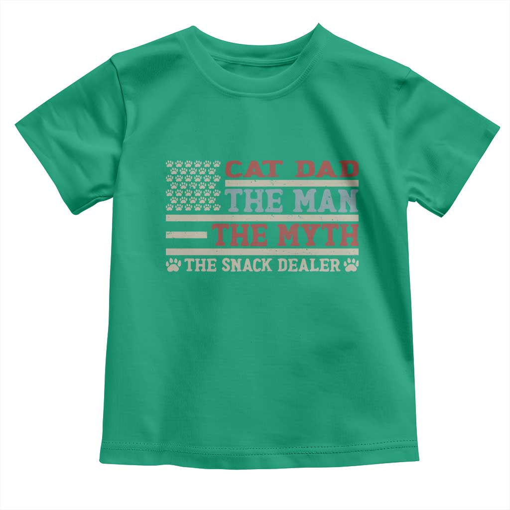Vintage USA Cat Dad Toddler T Shirt The Man The Myth The Snack Dealer TS12 Irish Green Print Your Wear