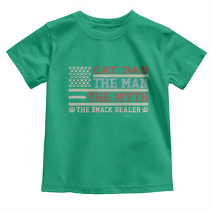 Vintage USA Cat Dad Toddler T Shirt The Man The Myth The Snack Dealer TS12 Irish Green Print Your Wear