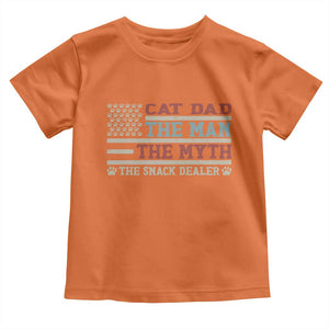 Vintage USA Cat Dad Toddler T Shirt The Man The Myth The Snack Dealer TS12 Orange Print Your Wear