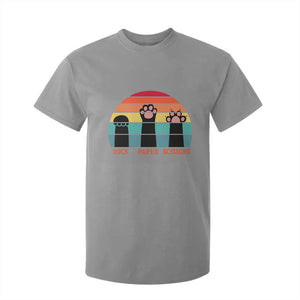 Funny Vintage Black Cat Introvert T Shirt For Kid Rock Paper Scissors Paw TS12 Sport Gray Print Your Wear