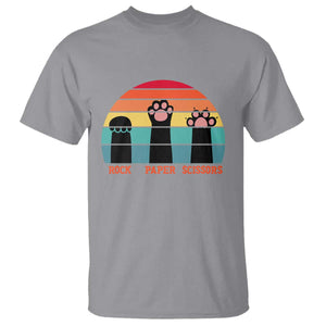 Funny Vintage Black Cat Introvert T Shirt Rock Paper Scissors Paw TS12 Sport Gray Print Your Wear