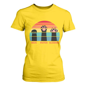 Funny Vintage Black Cat Introvert T Shirt For Women Rock Paper Scissors Paw TS12 Daisy Print Your Wear