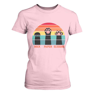 Funny Vintage Black Cat Introvert T Shirt For Women Rock Paper Scissors Paw TS12 Light Pink Print Your Wear