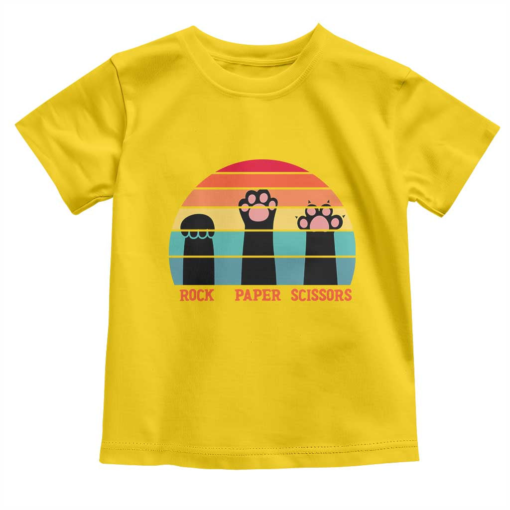 Funny Vintage Black Cat Introvert Toddler T Shirt Rock Paper Scissors Paw TS12 Daisy Print Your Wear