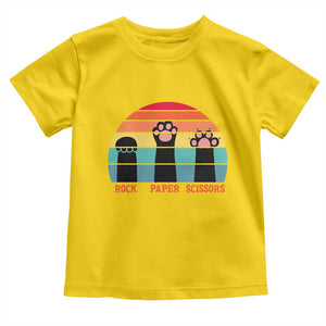 Funny Vintage Black Cat Introvert Toddler T Shirt Rock Paper Scissors Paw TS12 Daisy Print Your Wear