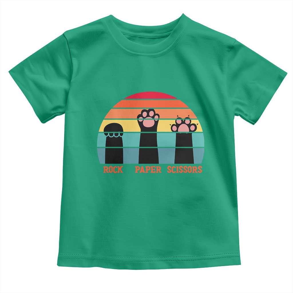 Funny Vintage Black Cat Introvert Toddler T Shirt Rock Paper Scissors Paw TS12 Irish Green Print Your Wear