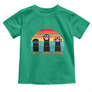 Funny Vintage Black Cat Introvert Toddler T Shirt Rock Paper Scissors Paw TS12 Irish Green Print Your Wear