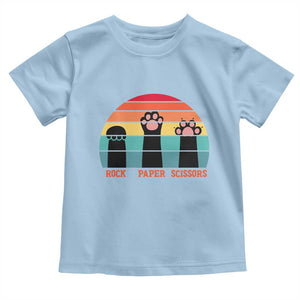 Funny Vintage Black Cat Introvert Toddler T Shirt Rock Paper Scissors Paw TS12 Light Blue Print Your Wear