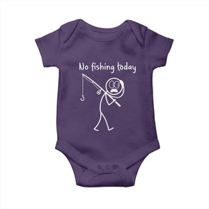 Funny Angler Gift Baby Onesie No Fishing Today TS12 Purple Print Your Wear