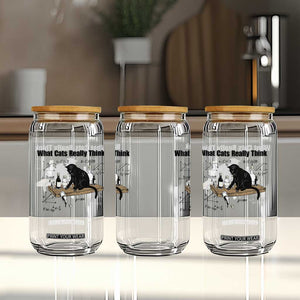 Funny Physics Cat Meme Glass Can What Cats Really Think TS12 Print Your Wear