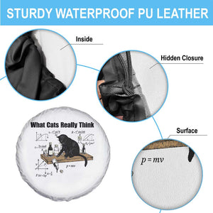 Funny Physics Cat Meme Spare Tire Cover What Cats Really Think TS12 Print Your Wear