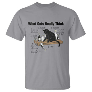 Funny Physics Cat Meme T Shirt What Cats Really Think TS12 Sport Gray Print Your Wear