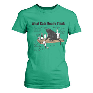 Funny Physics Cat Meme T Shirt For Women What Cats Really Think TS12 Irish Green Print Your Wear