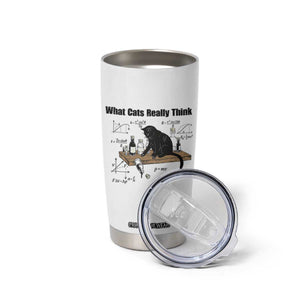 Funny Physics Cat Meme Tumbler Cup What Cats Really Think TS12 Print Your Wear