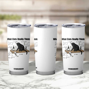 Funny Physics Cat Meme Tumbler Cup What Cats Really Think TS12 Print Your Wear