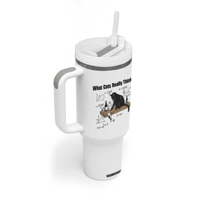 Funny Physics Cat Meme Tumbler With Handle What Cats Really Think TS12 Print Your Wear