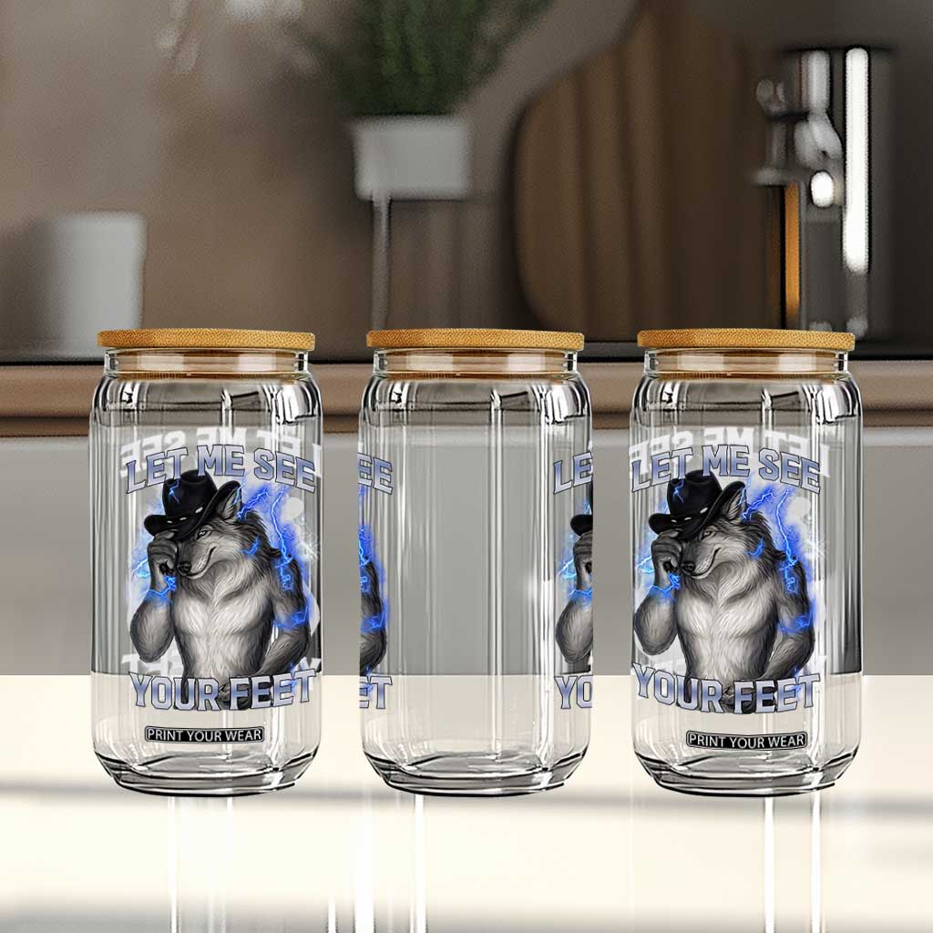 Funny Alpha Wolf Ironic Meme Glass Can Let Me See Your Feet TS12 Print Your Wear