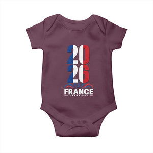 Vintage France Soccer Fan Baby Onesie French Football Pride 2026 TS12 Maroon Print Your Wear