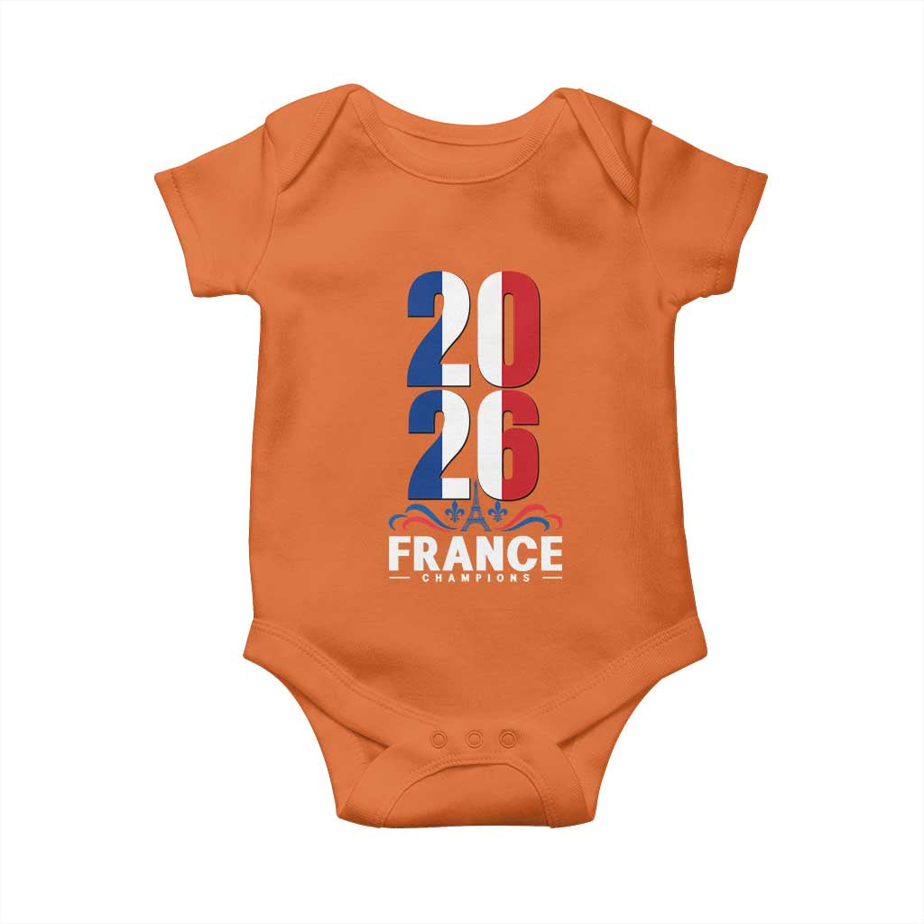 Vintage France Soccer Fan Baby Onesie French Football Pride 2026 TS12 Orange Print Your Wear