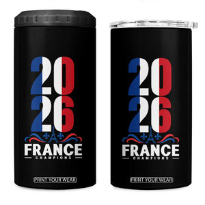 Vintage France Soccer Fan 4 in 1 Can Cooler Tumbler French Football Pride 2026 TS12 One Size: 16 oz Black Print Your Wear